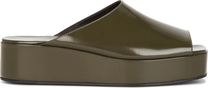 The Row Emi Flatform Sandal in Olive