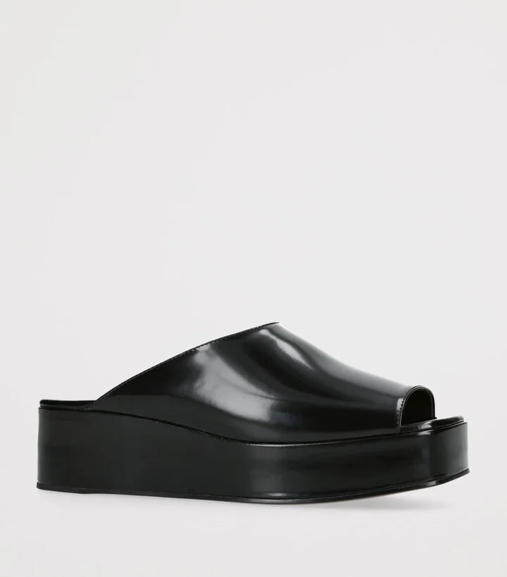 The Row Emi Leather Flatform Sandals 20 - Image 3