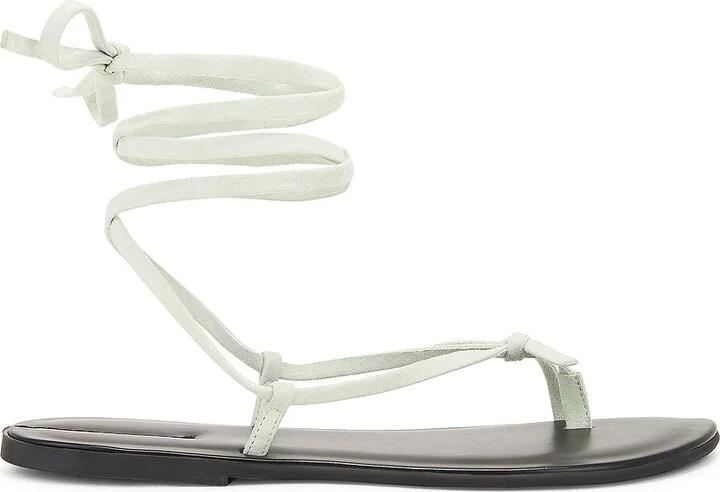 The Row Flat Knot Sandal Two in Mint