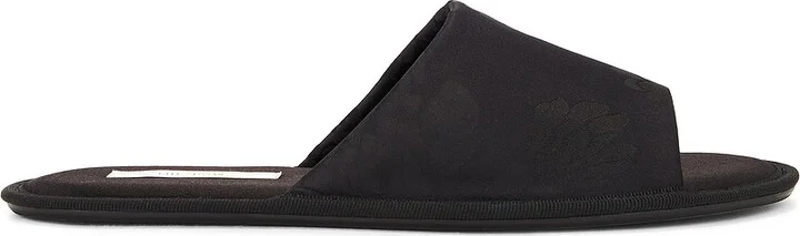 The Row Frances Open Toe Slipper in Black