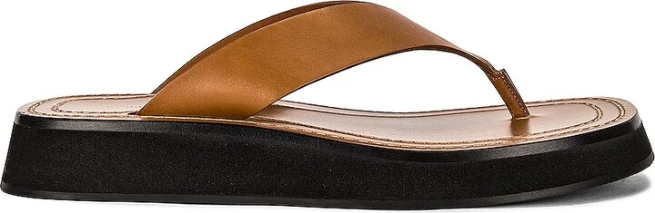 The Row Ginza Thong Sandals in Brown