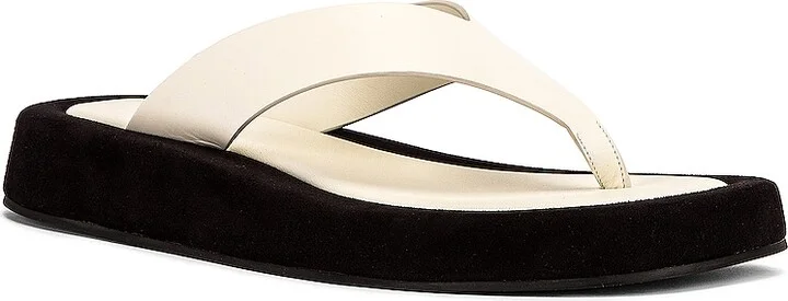 The Row Ginza Thong Sandals in Cream - Image 2