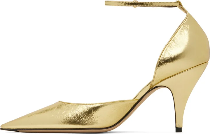 The Row Gold Liisa D'Orsay Heels - Image 3