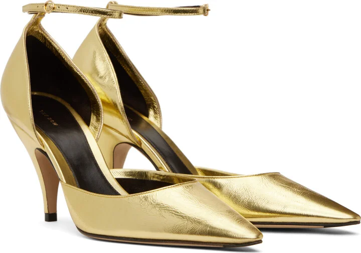 The Row Gold Liisa D'Orsay Heels - Image 4