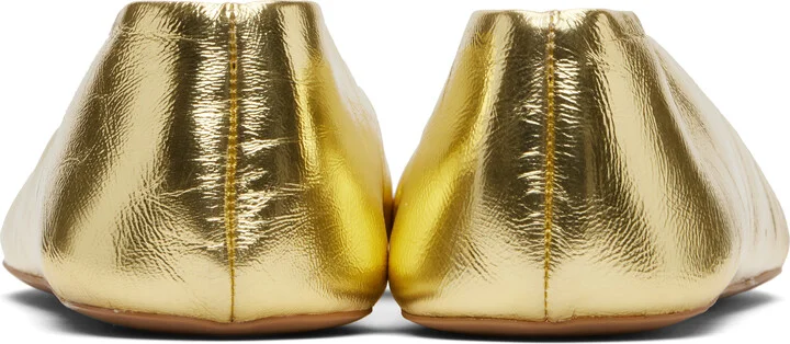 The Row Gold Stella Ballerina Flats - Image 2