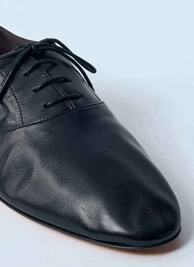 The Row Heredita Leather Lace-up Shoes - Woman Lace Ups Black Eu - 37 - Image 3
