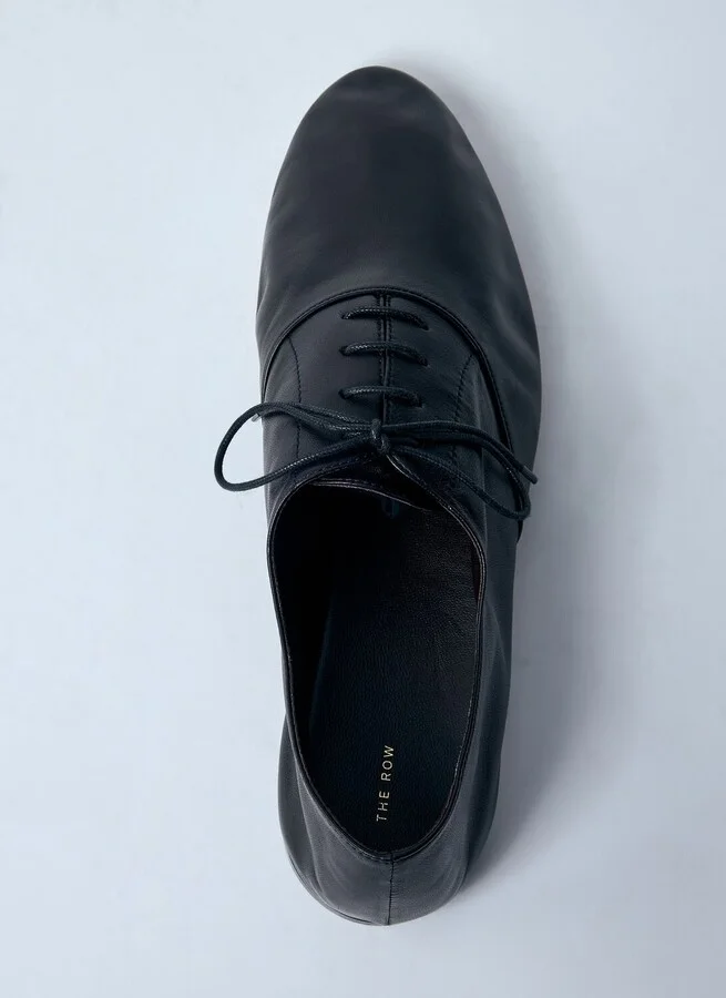 The Row Heredita Leather Lace-up Shoes - Woman Lace Ups Black Eu - 37 - Image 5
