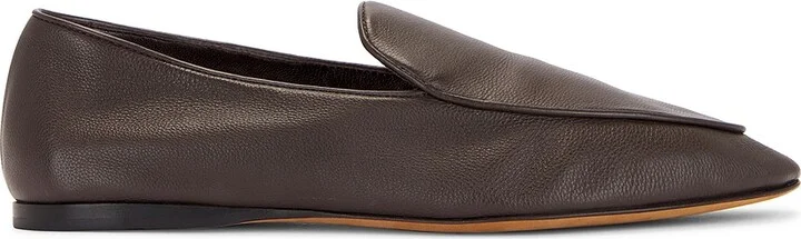 The Row Hereditas Flat Loafer in Brown