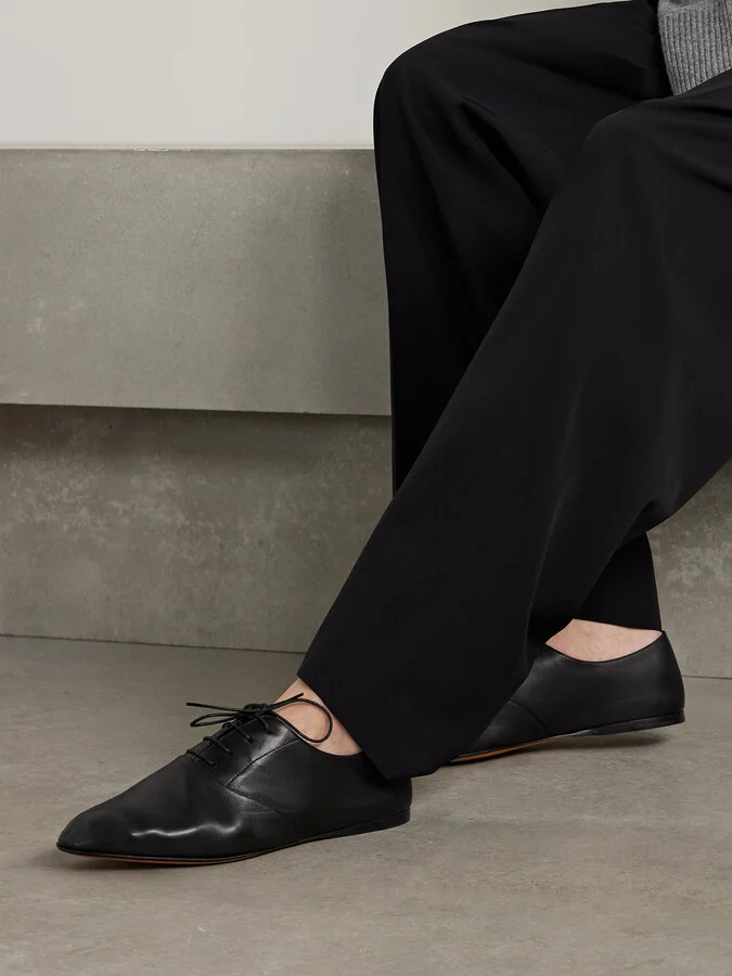 The Row - Hereditas Leather Brogues - Black - Image 2