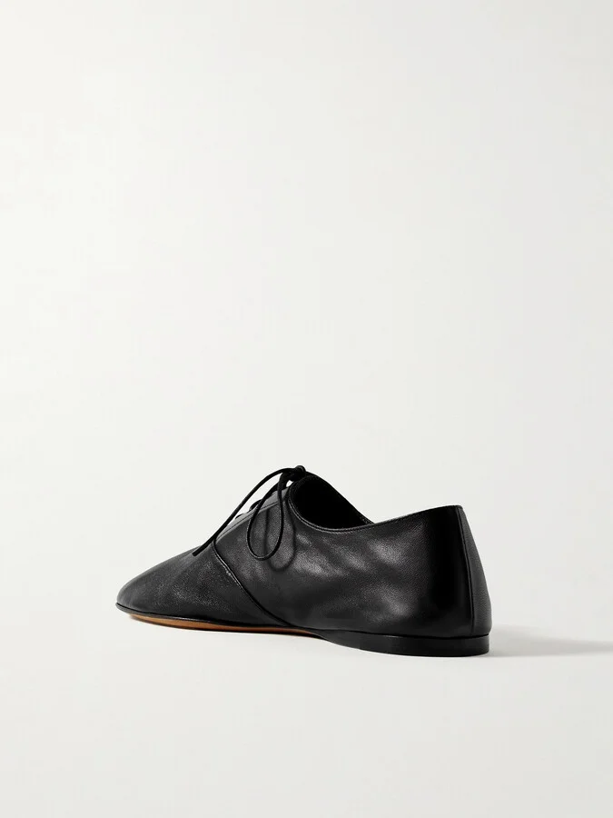 The Row - Hereditas Leather Brogues - Black - Image 3