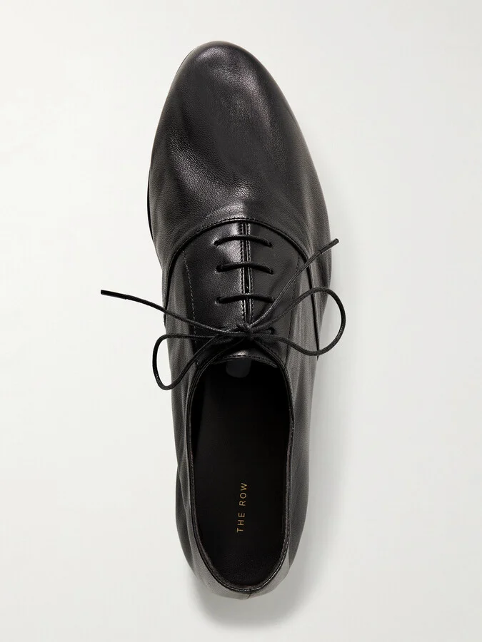 The Row - Hereditas Leather Brogues - Black - Image 5