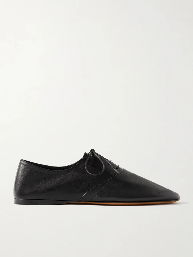 The Row - Hereditas Leather Brogues - Black