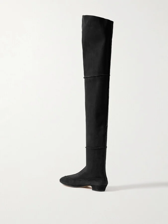 The Row - Hereditas Shearling Over-the-knee Boots - Black - Image 3