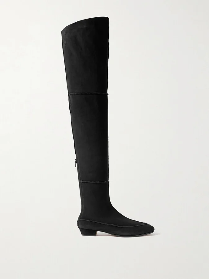 The Row - Hereditas Shearling Over-the-knee Boots - Black