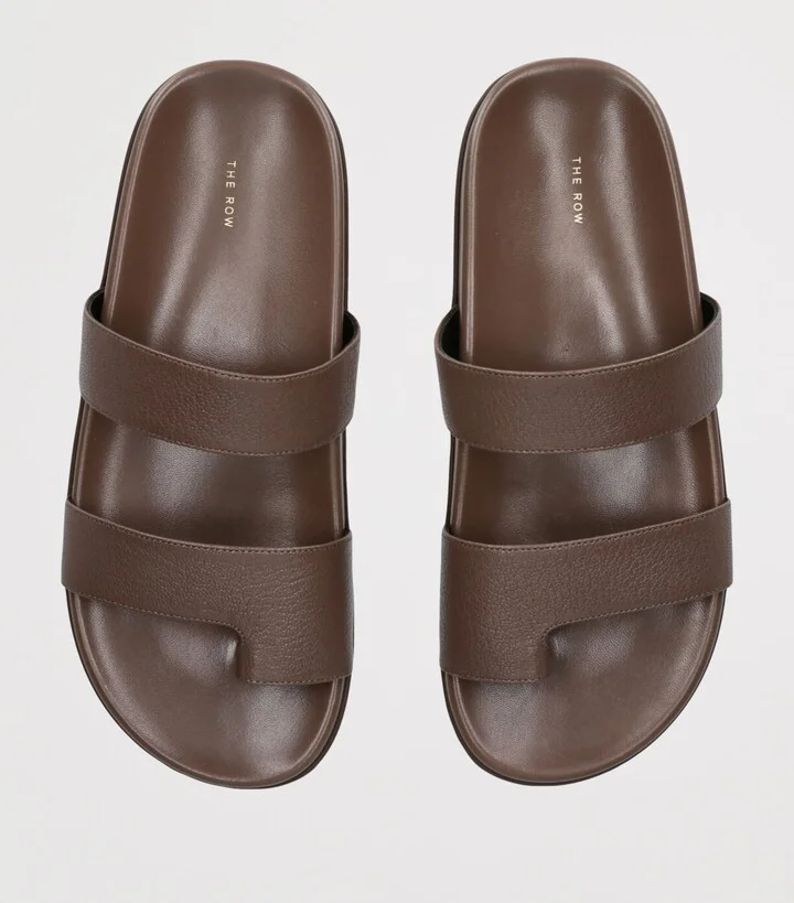 The Row Hugh Leather Sandals - Image 4