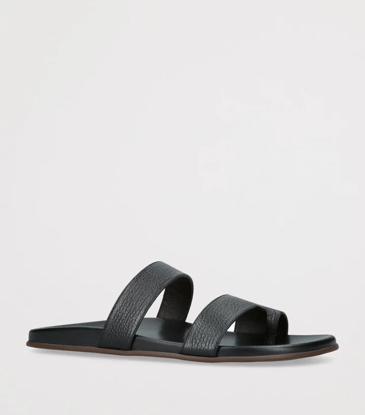 The Row Hugh Leather Sandals - Image 3