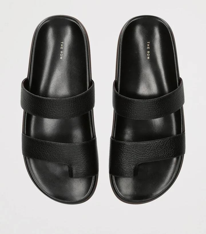 The Row Hugh Leather Sandals - Image 4
