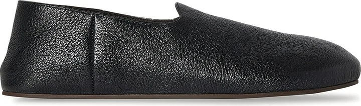 The Row Hugh Slip On Flat in Black
