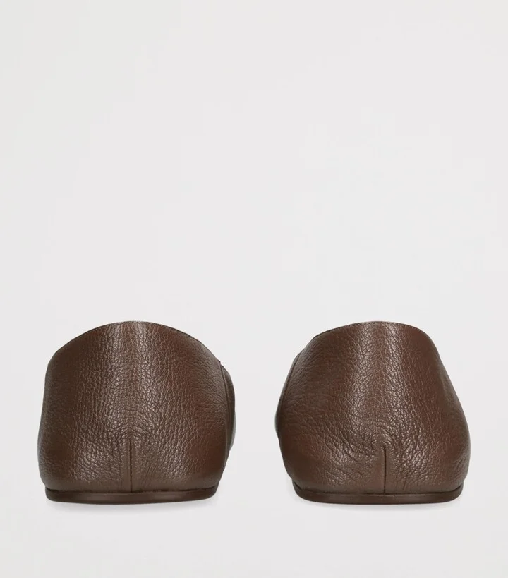 The Row Hugh Slip-On Leather Loafers - Image 2