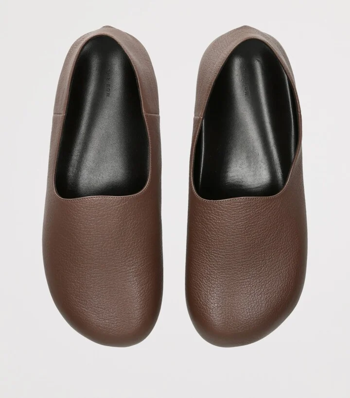 The Row Hugh Slip-On Leather Loafers - Image 4