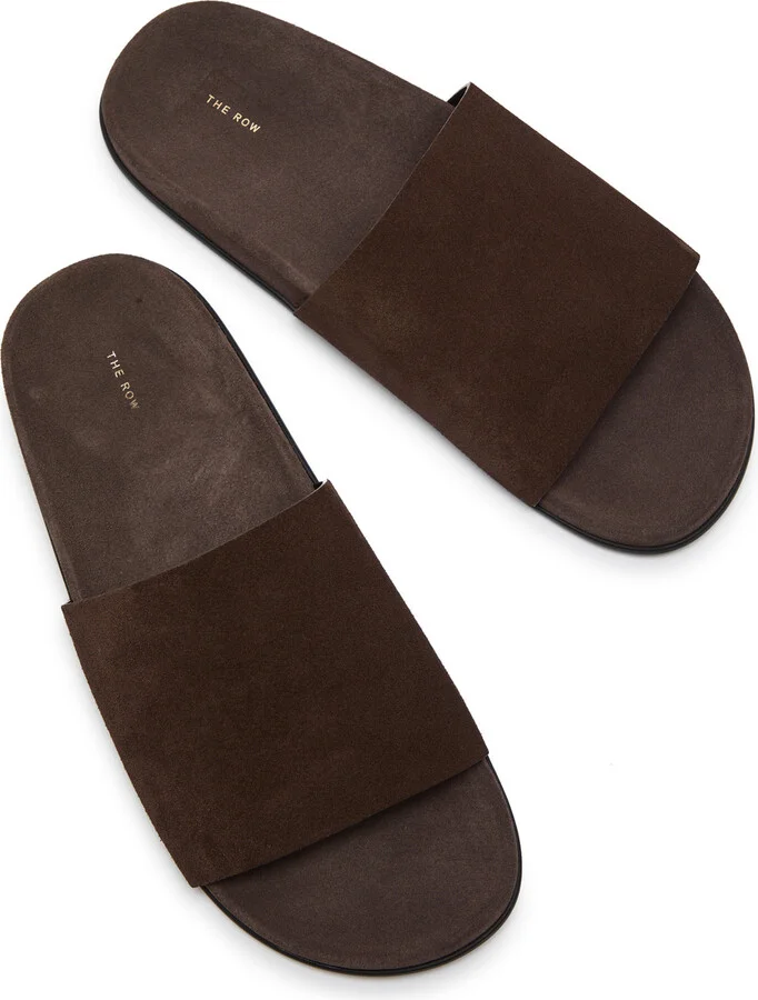 The Row Hugh Suede Sliders - Image 3