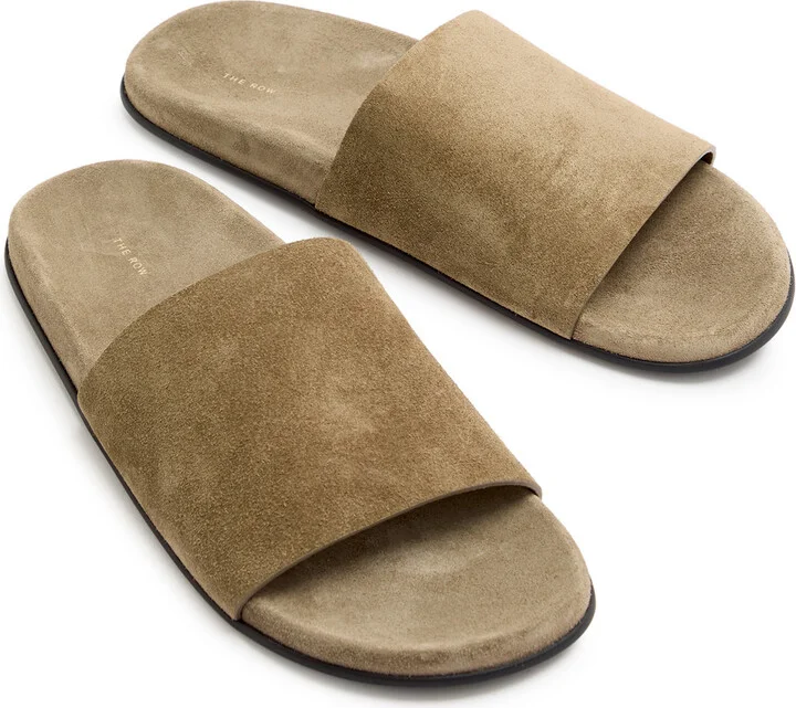 The Row Hugh Suede Sliders - Image 6