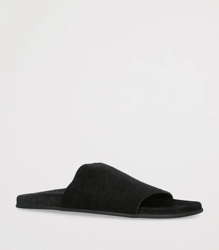The Row Hugh Suede Slides - Image 3
