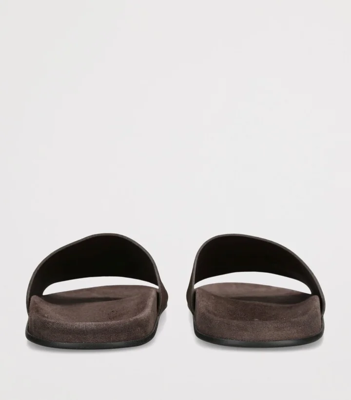 The Row Hugh Suede Slides - Image 2