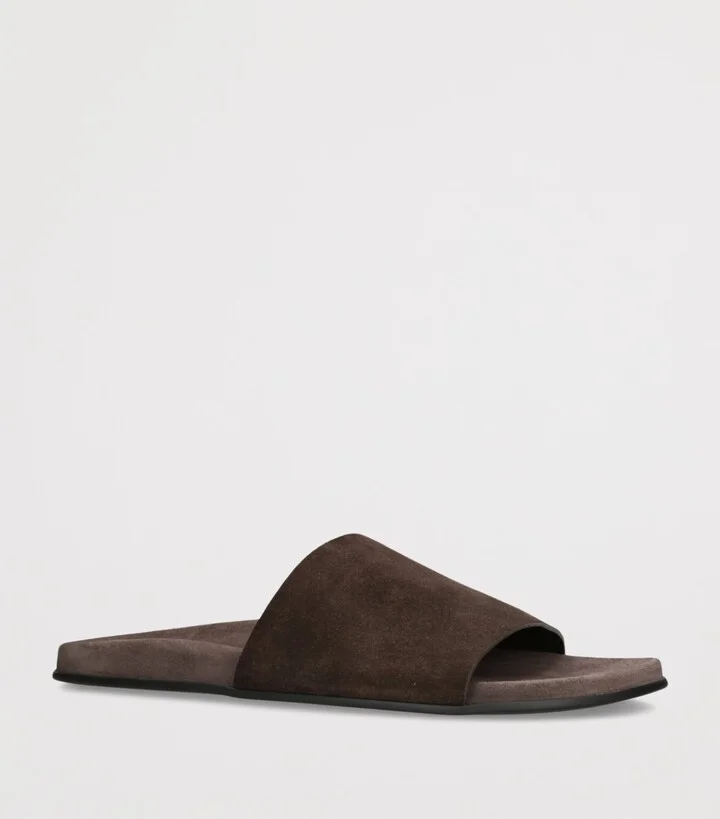 The Row Hugh Suede Slides - Image 3