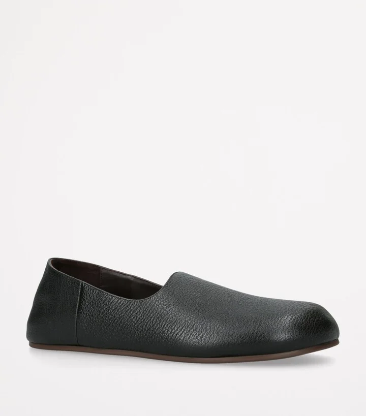 The Row Hugo Leather Slip-On Shoes - Image 3