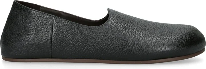 The Row Hugo Leather Slip-On Shoes