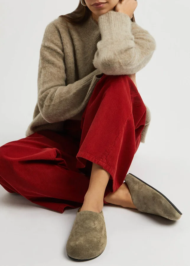 The Row Hugo Suede Mules - Image 11