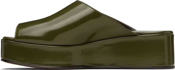 The Row Khaki Emi Flatform Sandals - Image 3
