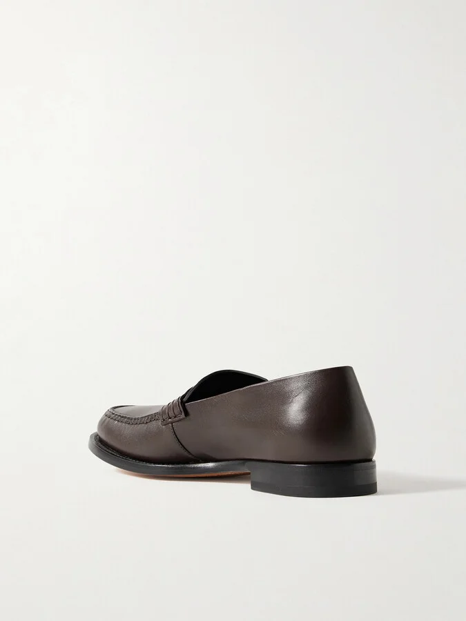 The Row - Lars Leather Loafers - Brown - Image 3
