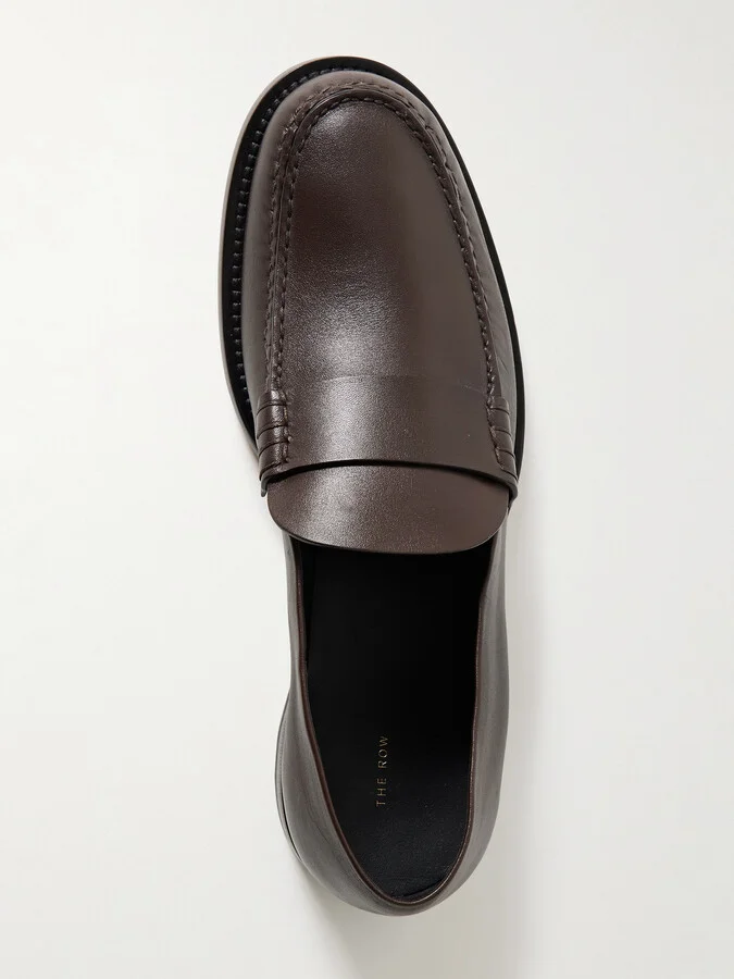 The Row - Lars Leather Loafers - Brown - Image 5