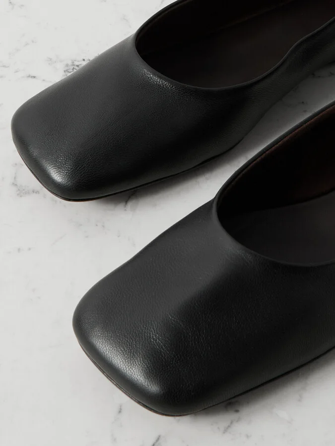The Row - Leather Ballet Flats - Black - Image 4