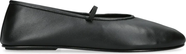 The Row Leather Ballet Flats