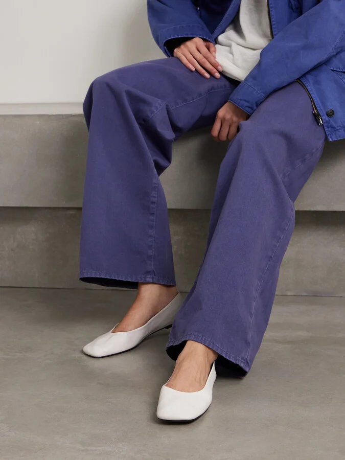 The Row - Leather Ballet Flats - White - Image 2