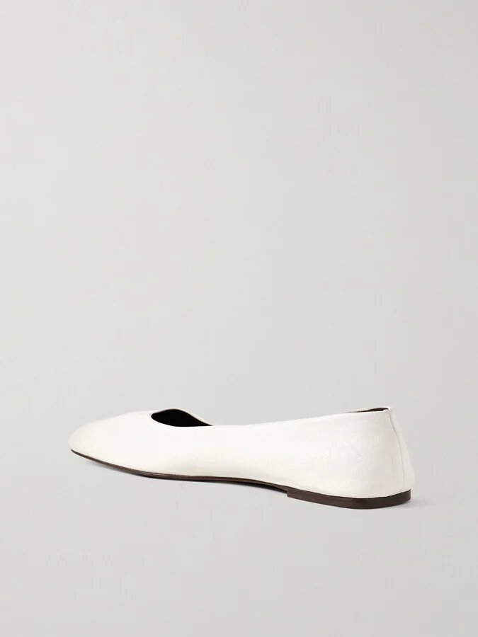 The Row - Leather Ballet Flats - White - Image 3