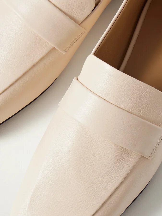The Row - Leather Loafers - Cream - Image 4