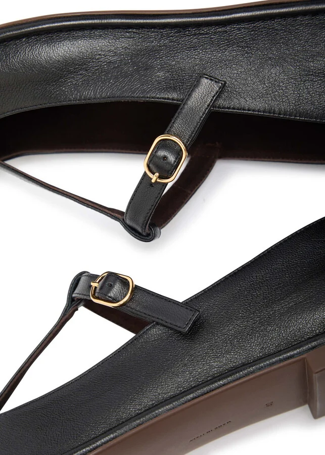 The Row Leather Mary Jane Flats - Image 4