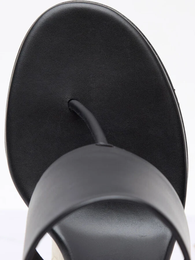 The Row Leather Signum Heel Sandals - Woman Sandals Black Eu - 40 - Image 7