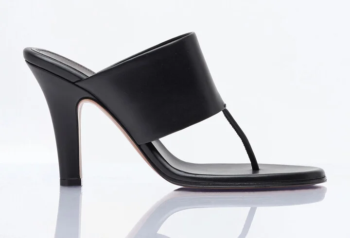 The Row Leather Signum Heel Sandals - Woman Sandals Black Eu - 40