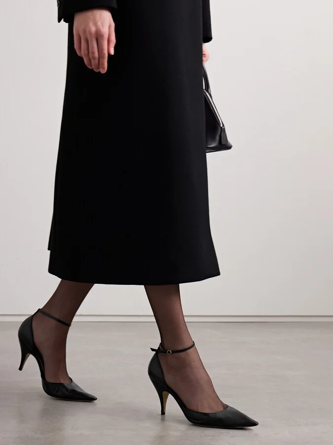 The Row - Liisa D’orsay Leather Pumps - Black - Image 2