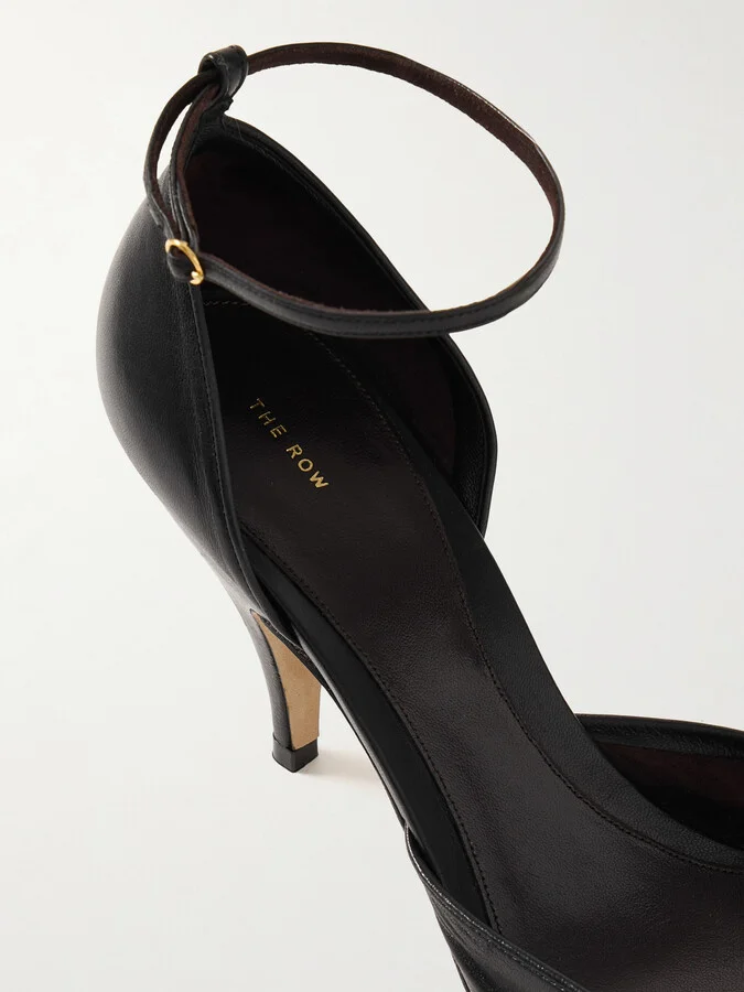 The Row - Liisa D’orsay Leather Pumps - Black - Image 4