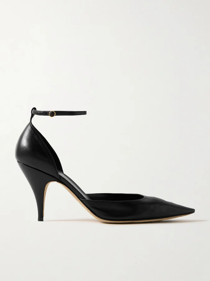 The Row - Liisa D’orsay Leather Pumps - Black
