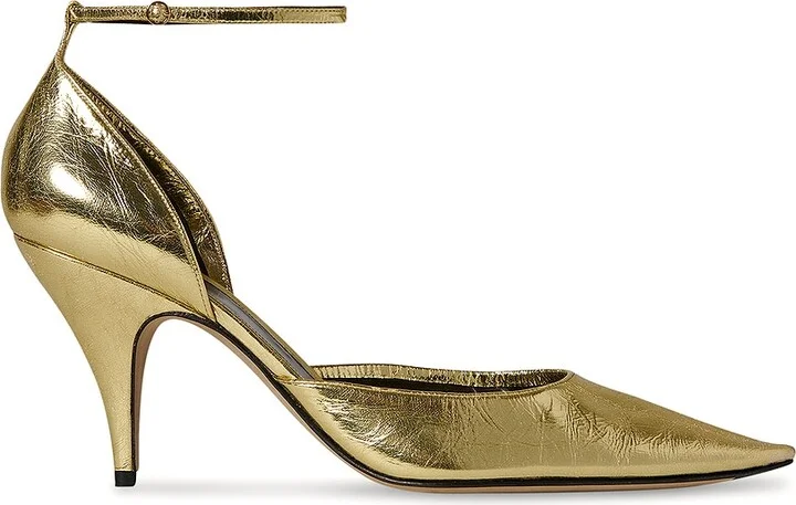 The Row Liisa D'orsay Pump in Metallic Gold