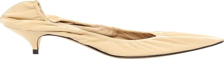 The Row Liisa Kitten Pump in Ivory