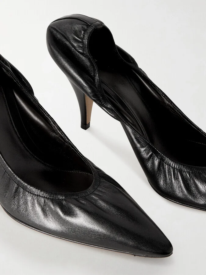 The Row - Liisa Leather Pumps - Black - Image 4