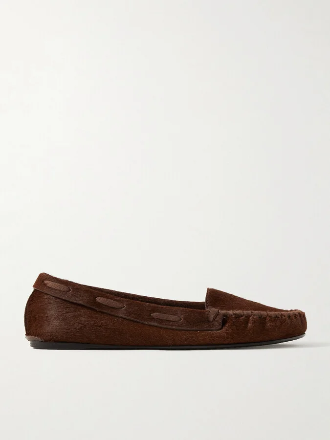 The Row - Mabel Calf Hair Loafers - Brown